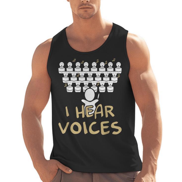 Choir Teacher Shirt I Hear Voices Chorister Tee Men Tank Top