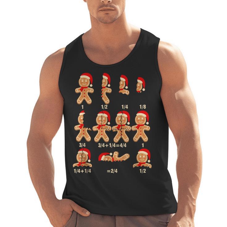Christmas Math Teacher Equation Gingerbread With Santa Hat Men Women Men Tank Top