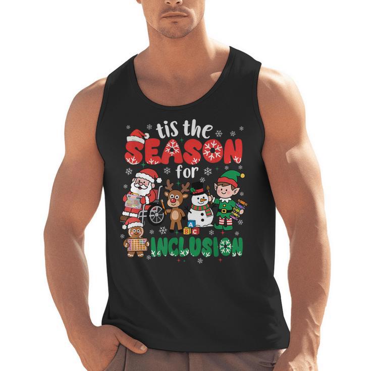 Christmas Sped Teacher Tis The Season For Inclusion Women Men Tank Top