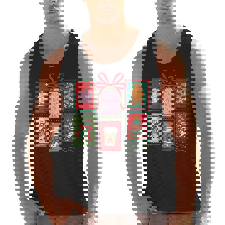 Christmas Teacher Stamps Men Tank Top