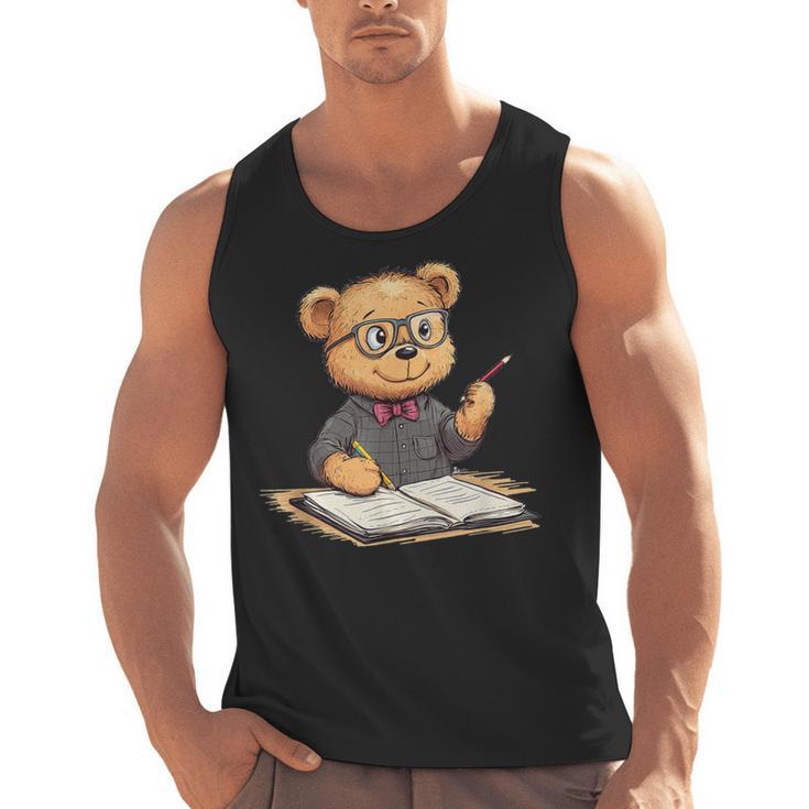 Classroom Fun With Teddy Bear Teacher Men Tank Top