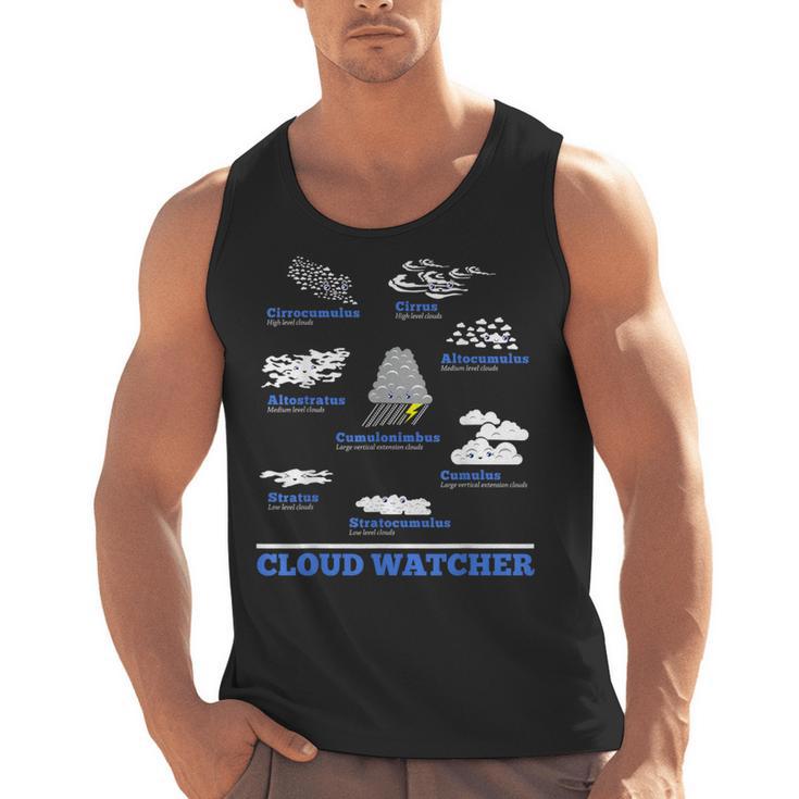 Cloud Watcher Cloud Types Science Student Teacher Cute Faces Men Tank Top