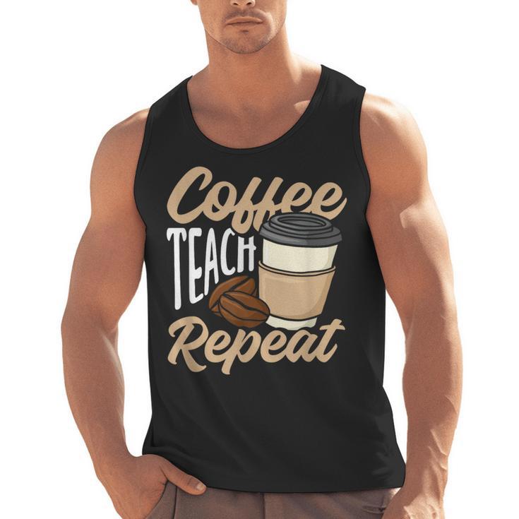 Coffee Teach Repeat Teacher Men Tank Top