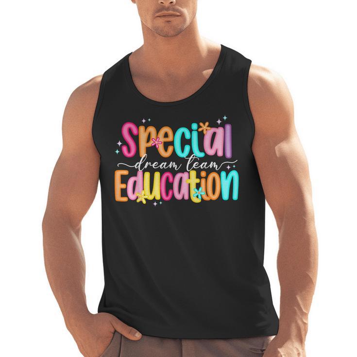 Color Special Education Squad Groovy Dream Team SPED Teacher Men Tank Top