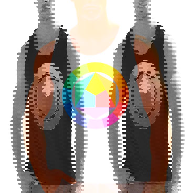 Color Wheel Palette Shirt Artist Painter Art Teacher Tshirt Men Tank Top