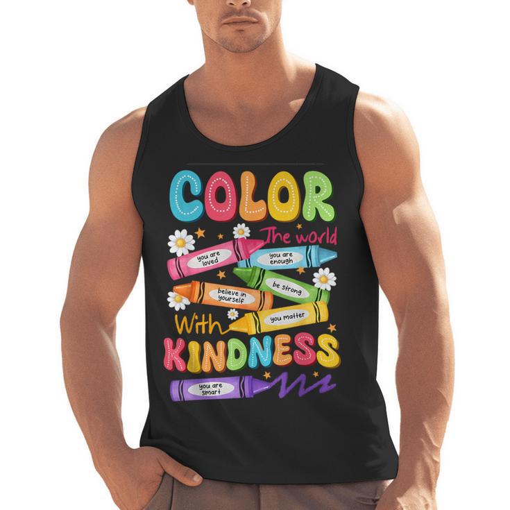 Color The World With Kindness Teachers Back To School Men Tank Top