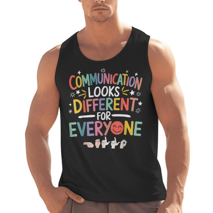 Communication ASL Teacher Deaf People ASL Interpreter Men Tank Top