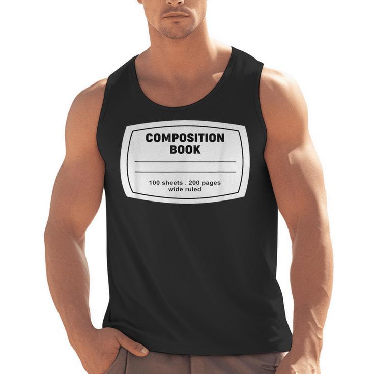 Composition Notebook Halloween Costume Teacher Student Men Tank Top