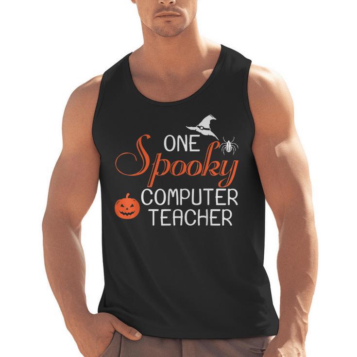 Computer Teacher Halloween Spooky Men Women Kids Men Tank Top