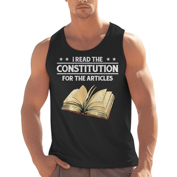 Cool History Teacher Read The Constitution For The Articles Men Tank Top