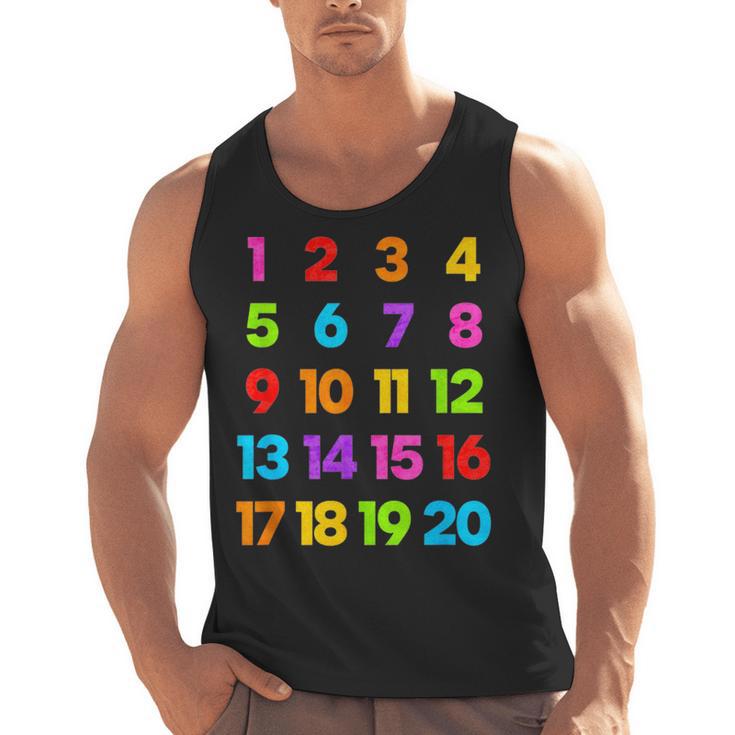 Counting 1-10 Learn To Count Number School Kids Teacher Men Tank Top