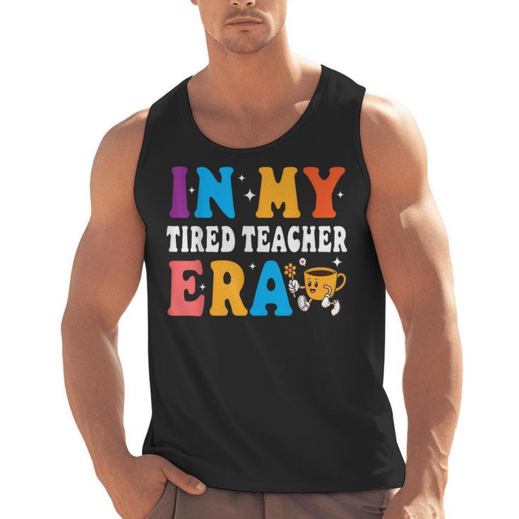 Cute Coffee Glass Face Happy Day In My Tired Teacher ERA For Men Women Men Tank Top