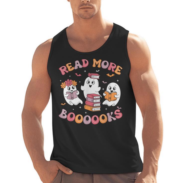 Cute Ghost Book Read More Books Teachers Halloween Men Tank Top