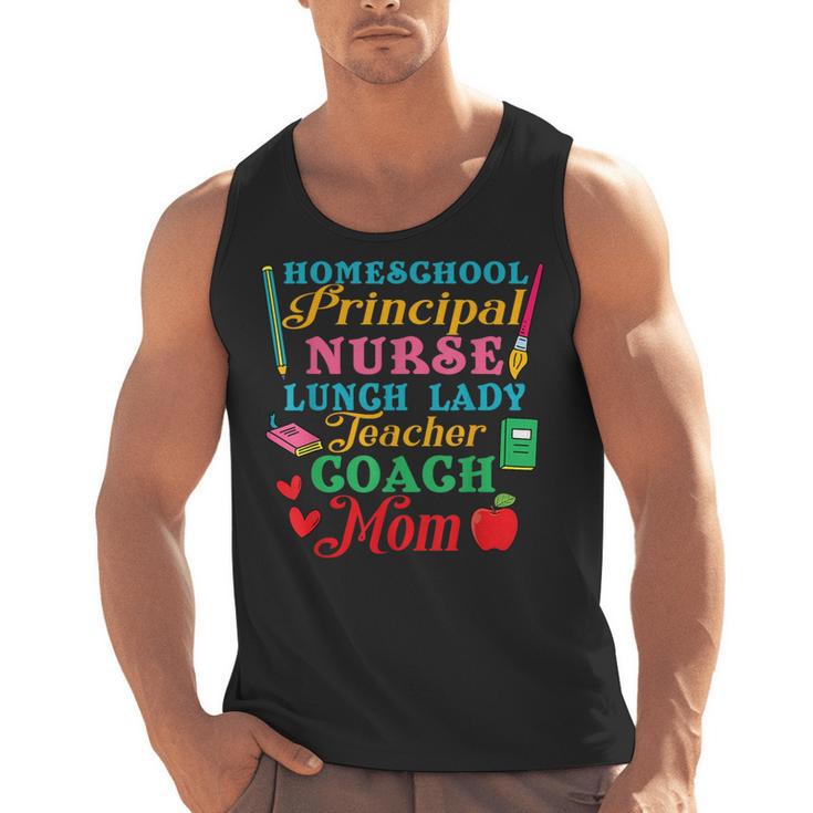 Cute Principal Nurse Lunch Lady Teacher Coach Homeschool Mom Men Tank Top