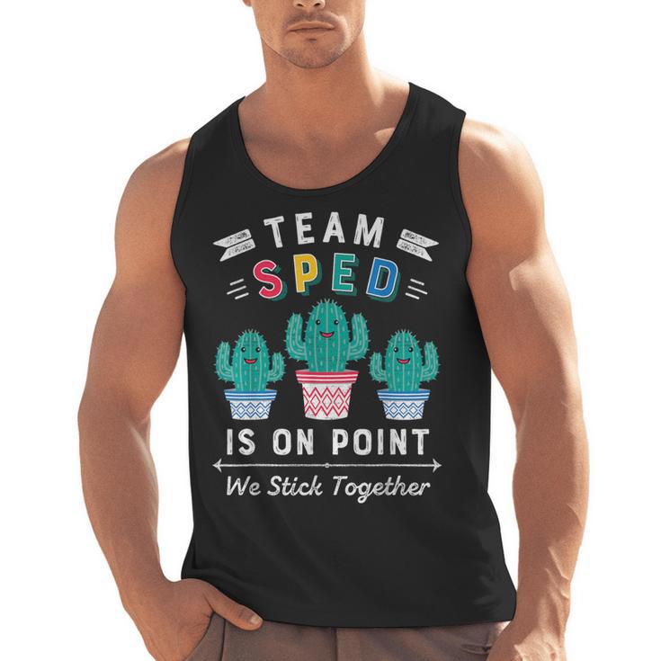Cute SPED Teacher Special Education Cactus SPED Teacher Men Tank Top