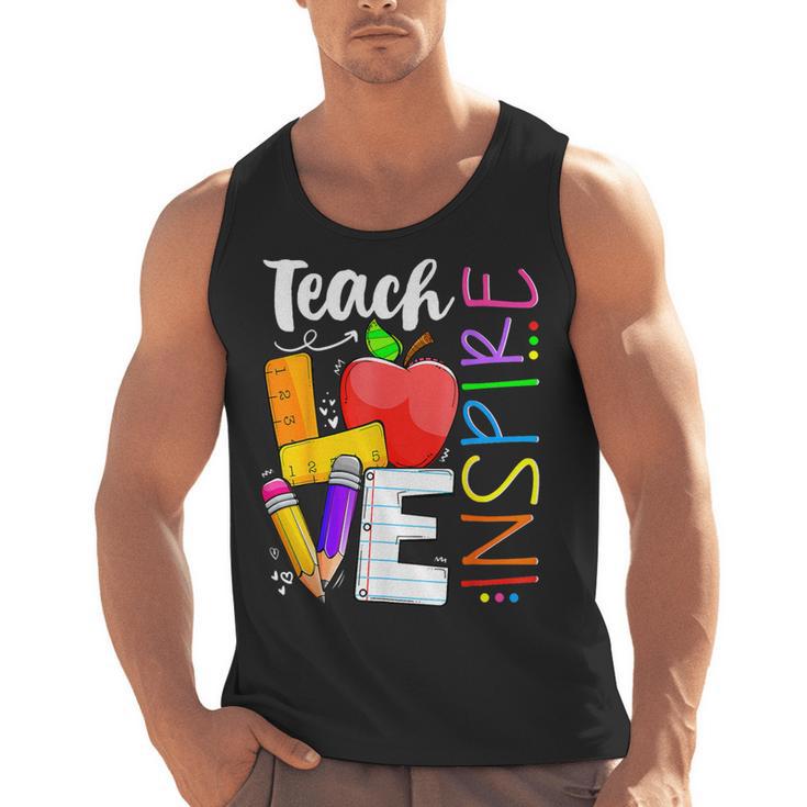 Cute Teach Love And Inspire Men Women Teacher Men Tank Top