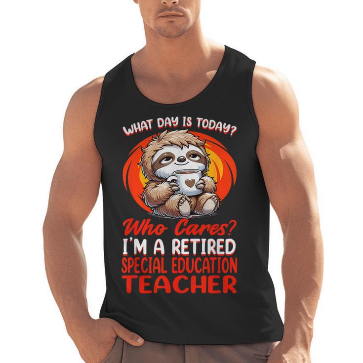 What Day Is Today Retired Special Education Teacher Men Tank Top
