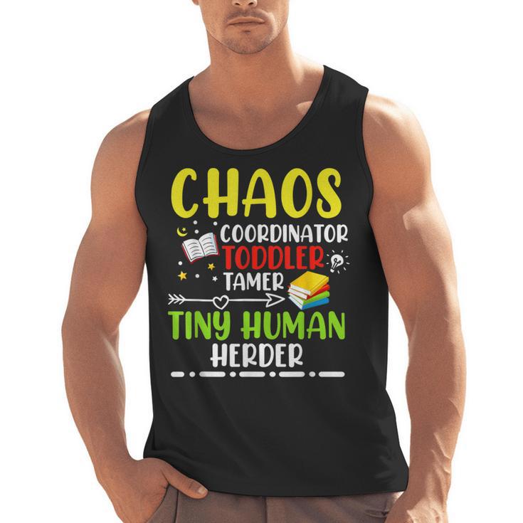 Daycare Teacher School Chaos Coordinator Toddler Tamer For Men Women Kids Men Tank Top