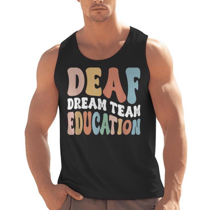 Deaf Dream Team Education Deaf Education Teacher Men Tank Top
