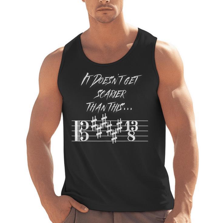It Doesn't Get Scarier Halloween Music Teacher Costume For Men Women Men Tank Top