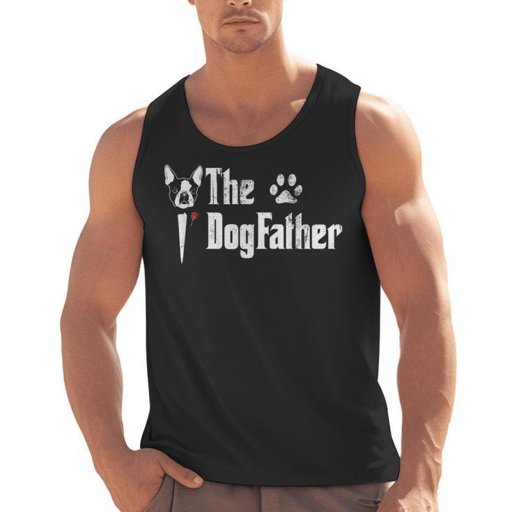 The Dogfather Boston Terrier Dog Dad Father's Day Men Tank Top, Boston Terrier Dad Gifts, trending gift