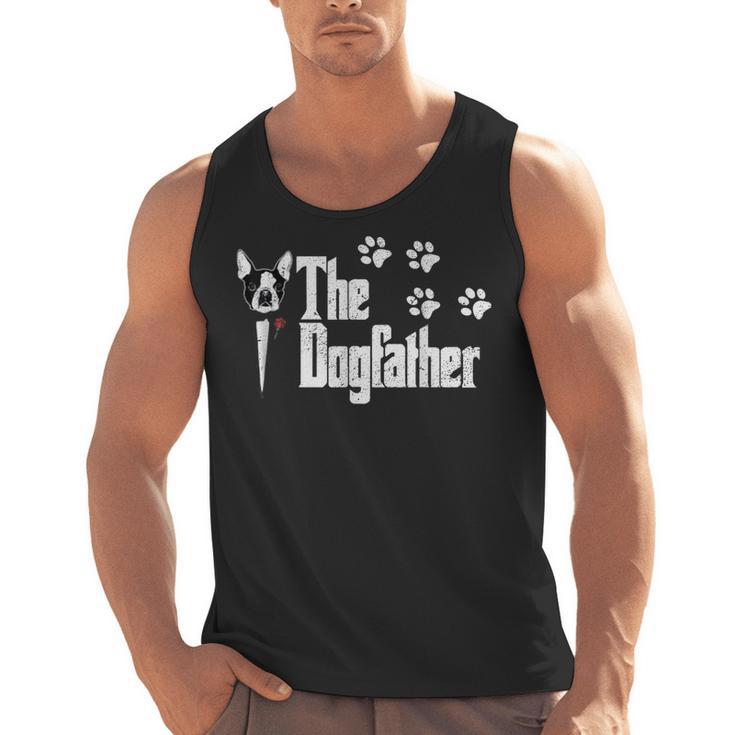 The Dogfather Boston Terrier Dog Dad Tshirt Idea Men Tank Top, Boston Terrier Dad Gifts, trending gift