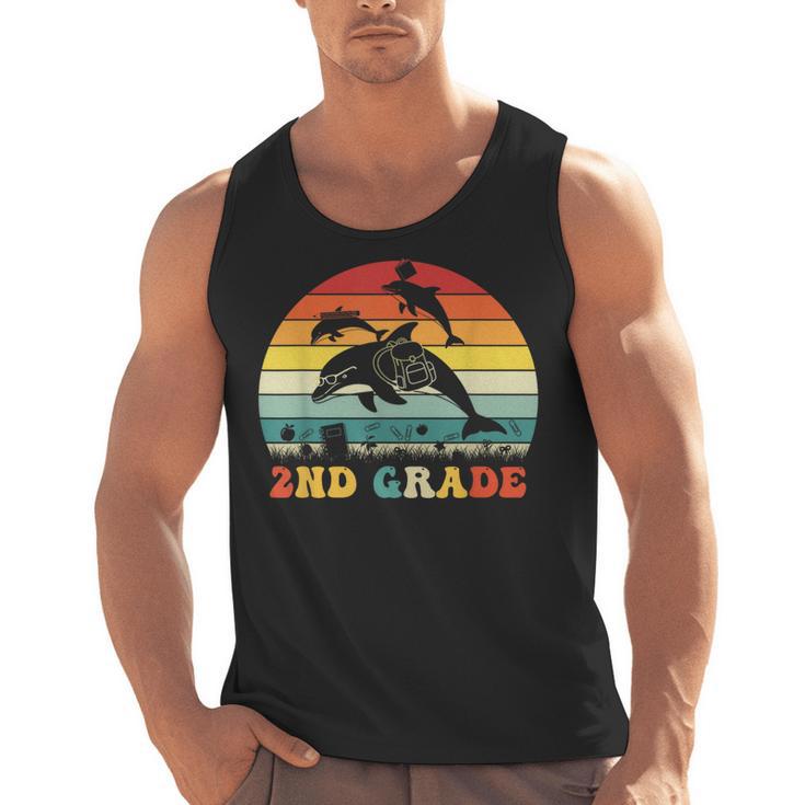 Dolphin Second Grade Back To School Teacher Student Men Tank Top