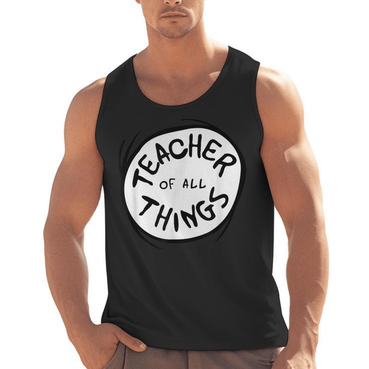 Dr Seuss Teacher Of All Things Red Emblem Men Tank Top