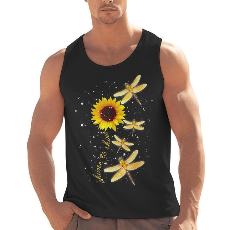 Dragonfly Sunflower Teacher Growth Mindset Choose To Shine Men Tank Top