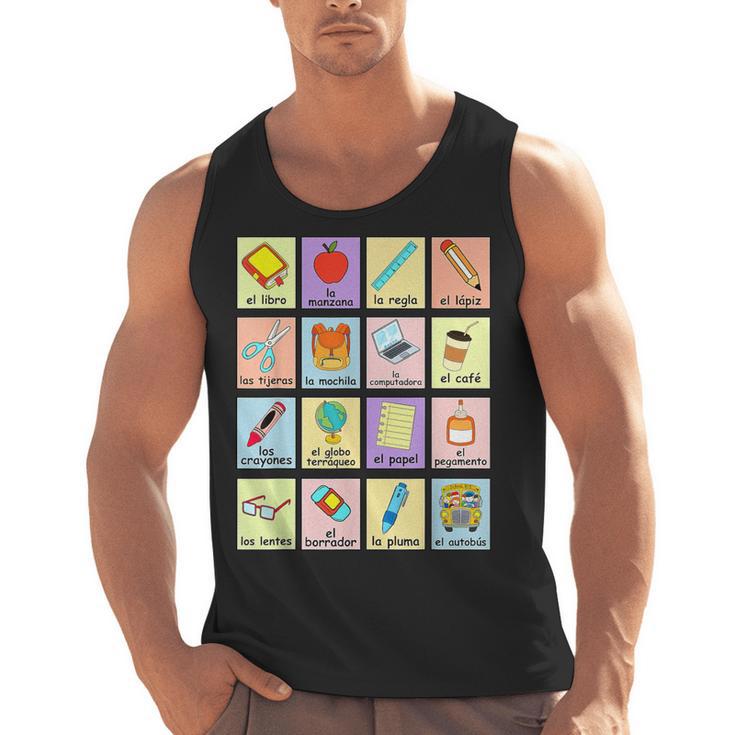 Dual Language Crew Bilingual Spanish Teacher Back To School For Men Women Men Tank Top