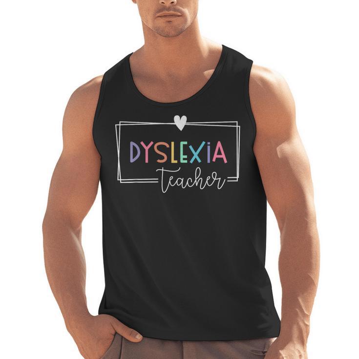 Dyslexia Awareness Therapist Reading Specialist Teacher Men Tank Top