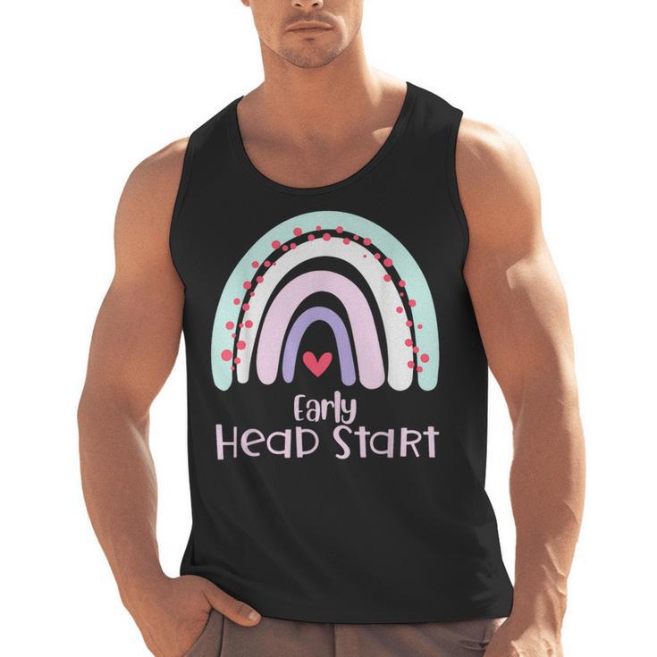 Early Headstart Cute Retro Rainbow Teachers Men Tank Top