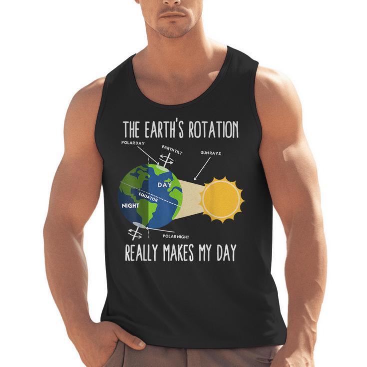 Earth Rotation Earth Day Science Teacher Kids Women Men Tank Top