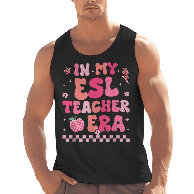 In My Esl Teacher Era Back To School ESL Teacher Groovy Men Tank Top