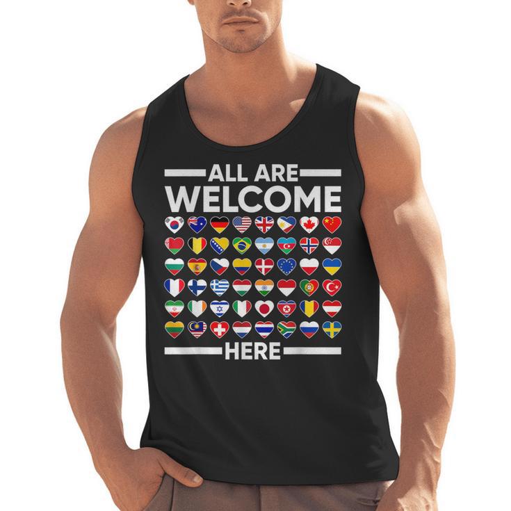 ESL Teacher All Are Welcome Here For Worlds Virtual Teachers Men Tank Top