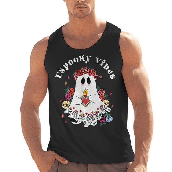 Espooky Vibes Maestra Halloween Spanish Mexican Teacher Men Tank Top