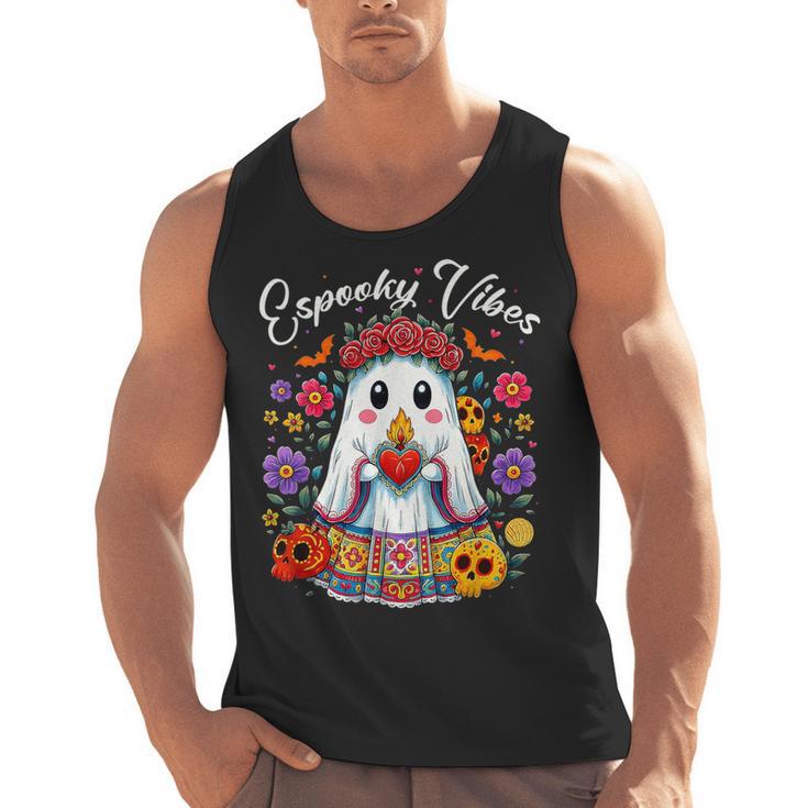Espooky Vibes Maestra Halloween Spanish Mexican Teacher Men Tank Top