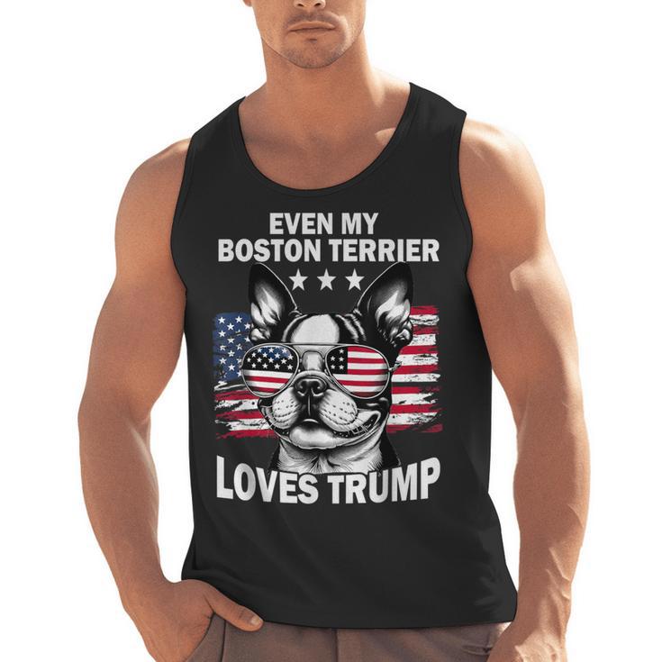 Even My Boston Terrier Loves Trump Trump Supporter Dog Lover Men Tank Top, trending gift