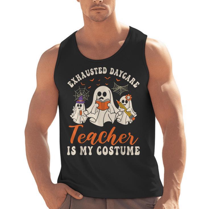 Exhausted Daycare Teacher Is My Costume Halloween Ghost Fun For Men Women Men Tank Top