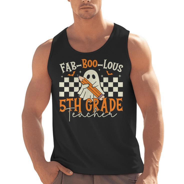 Fab Boo Lous 5th Grade Teacher Retro Ghost Spooky Halloween Men Tank Top