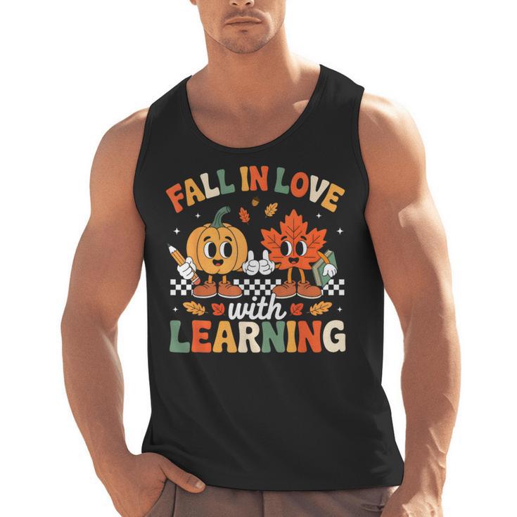 Fall In Love With Learning Shirt Autumn Thanksgiving Teacher Men Tank Top