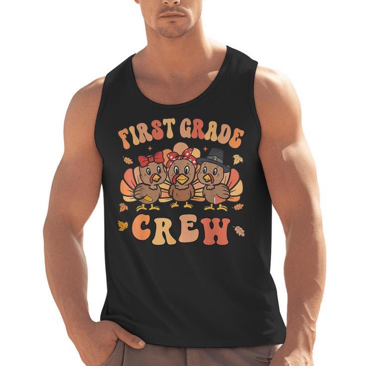 First Grade Crew Thanksgiving Fall Teacher 1st Grade Team Men Tank Top