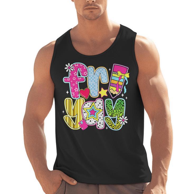 Fri-Yay Happy Friday Weekend Teacher Back To School Men Tank Top
