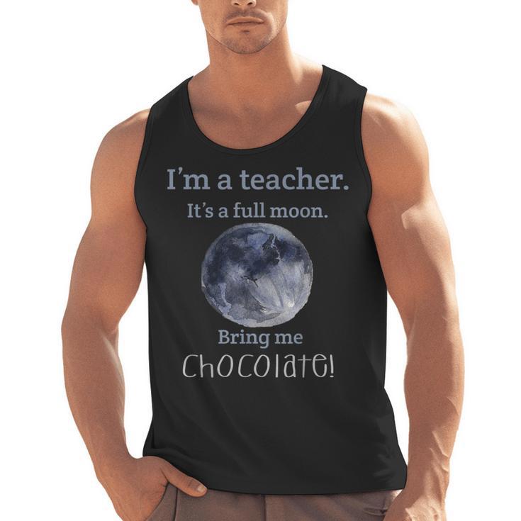 Full Moon Teacher Humor For Men Women Girls Kids Men Tank Top