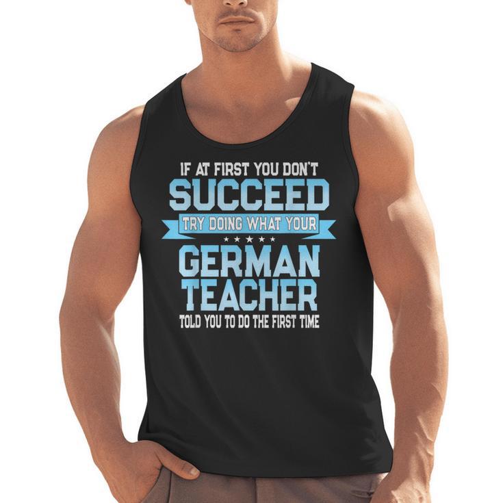 Fun German Teacher Appreciation Language Class Saying Men Tank Top