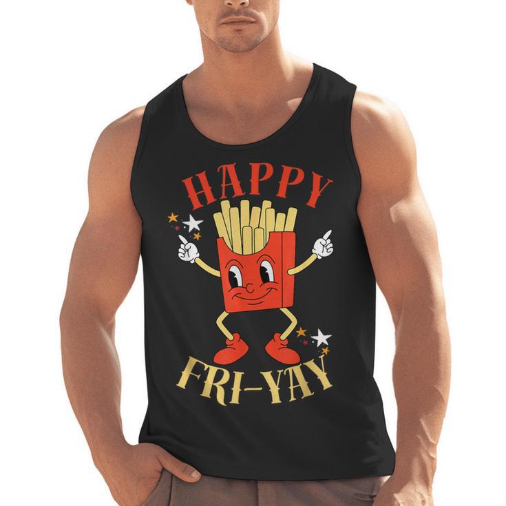Fun Teacher Happy Fri Yay French Fries Friday Lovers Men Tank Top