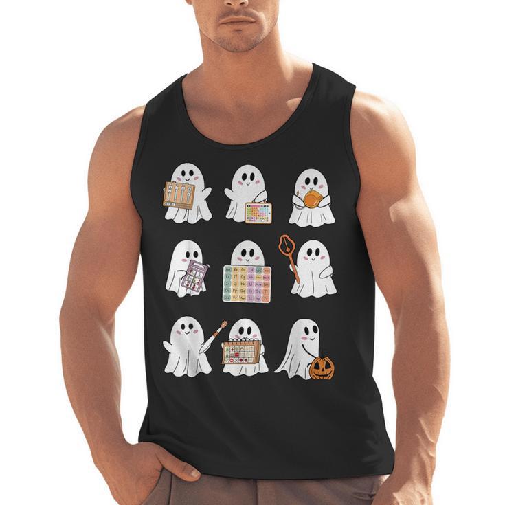 Ghost Speech Therapy Teacher Spooky Season Halloween Men Tank Top