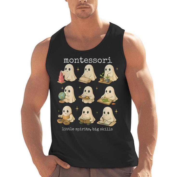 Ghosts Halloween Montessori Teacher Educator Costume Men Tank Top