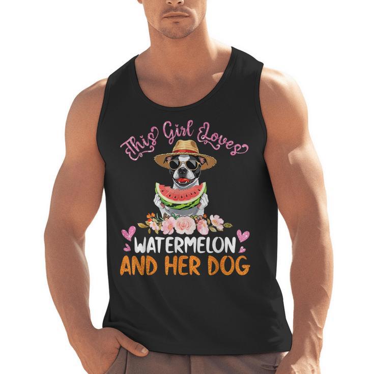 This Girl Loves Watermelon And Her Boston Terrier Dog Mother Men Tank Top, trending gift