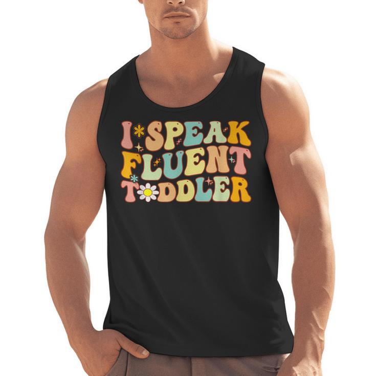 Groovy I Speak Fluent Toddler Daycare Provider Teacher Men Tank Top